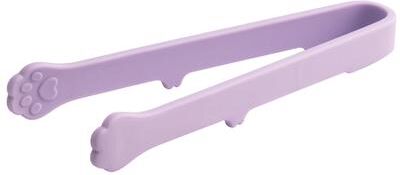 Uplifted Trends Cat Paw Silicone Food Tongs Mini Serving Clip For Snacks Bread Ice And BBQ purple