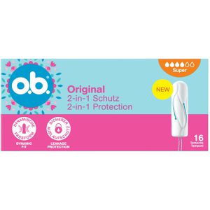 o.b. Tampons Original 2-in-1 Schutz, Super, aus Viskose, 16 Stück