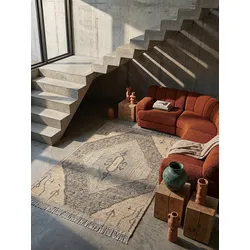 Flachgewebe-Teppich Medaillon Natur 200 x 290 cm - BERMEO   Kadima