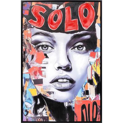Bild mit Rahmen KARE DESIGN "Gerahmtes Bild Muse Collage 80x120cm", farbe bild(er): rot, B:80cm H:120cm T:4cm, Baumwolle, Polyester, Polystyrol, Bilder