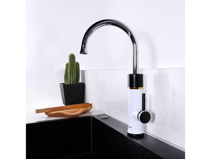 Robinet d'eau chaude instantanée Briwellna 220V blanc, chauffe-eau électrique avec affichage numérique, robinet de chauffage à eau froide, chauffe-eau à circulation continue