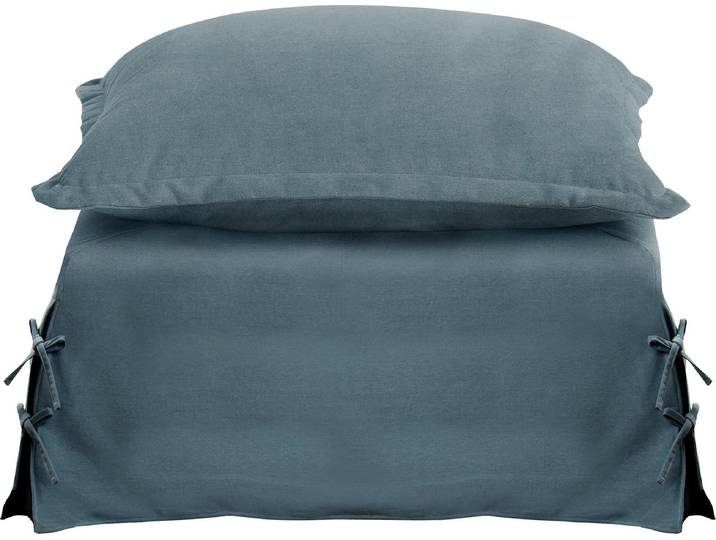 Polsterhocker HOME AFFAIRE Luise , blau, B:65cm H:48cm T:64cm, Hocker, Polsterhocker, in 2 Bezugsqualitäten