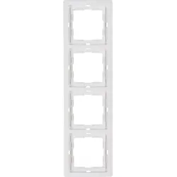 Kopp 400429069 VENEDIG - Abdeckrahmen 4-fach, Farbe: reinweiß