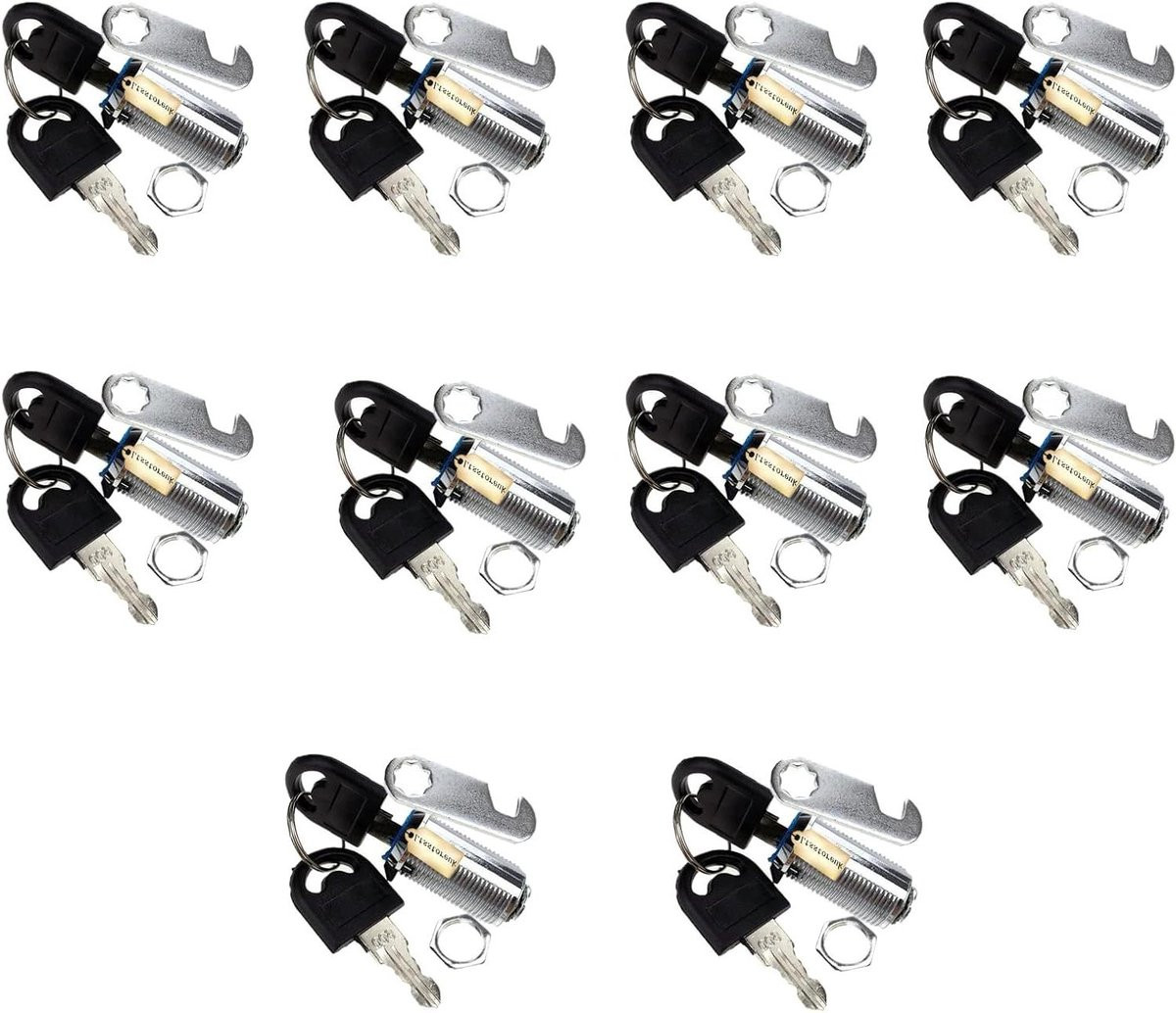 Zilveren Brievenbus en Kast Slot Set met Dezelfde Sleutel - 30 mm - Beveiliging voor Lades en Kastjes