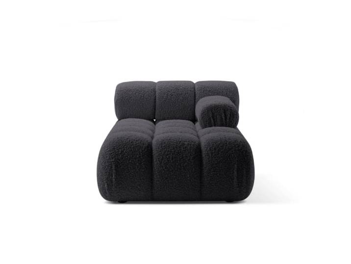 Méridienne droite en bouclé graphite