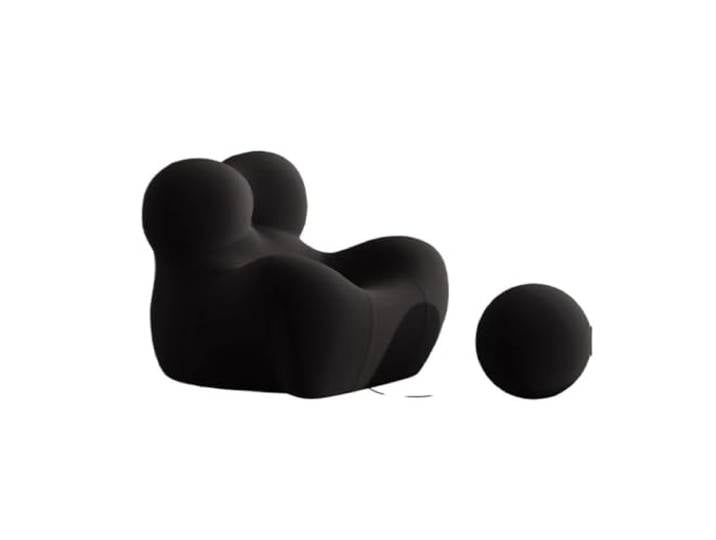jinjindian Komprimierter Lounge-Sessel – Einzelsofa aus technischem Stoff Bequemer, einteiliger Schaumstoffstuhl, ideal for Entspannen und einfachen Transport.(Black)