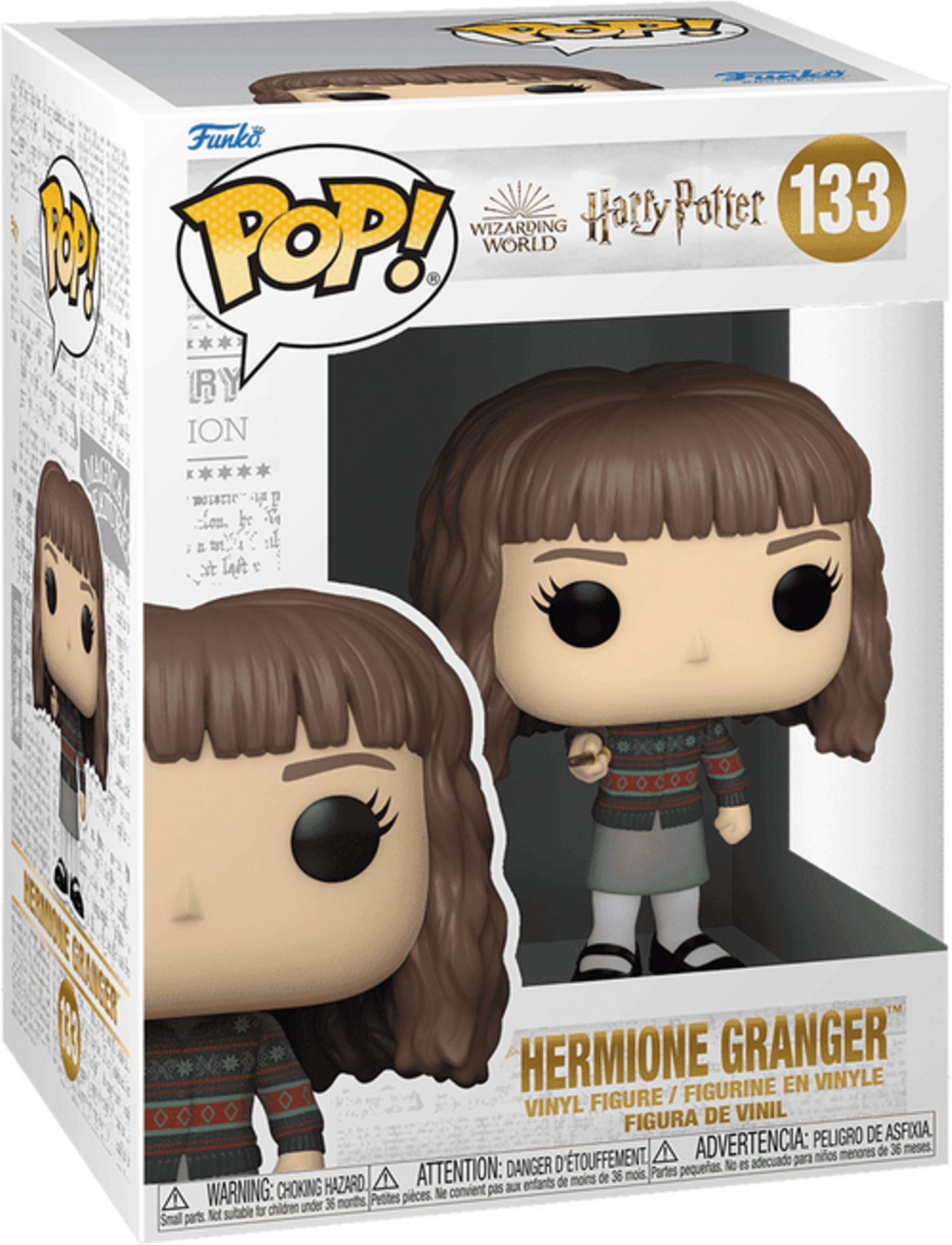 Funko Pop! Harry Potter Hermione Granger with Wand #133 - Official Harry Potter Collectible - 9 cm Tall