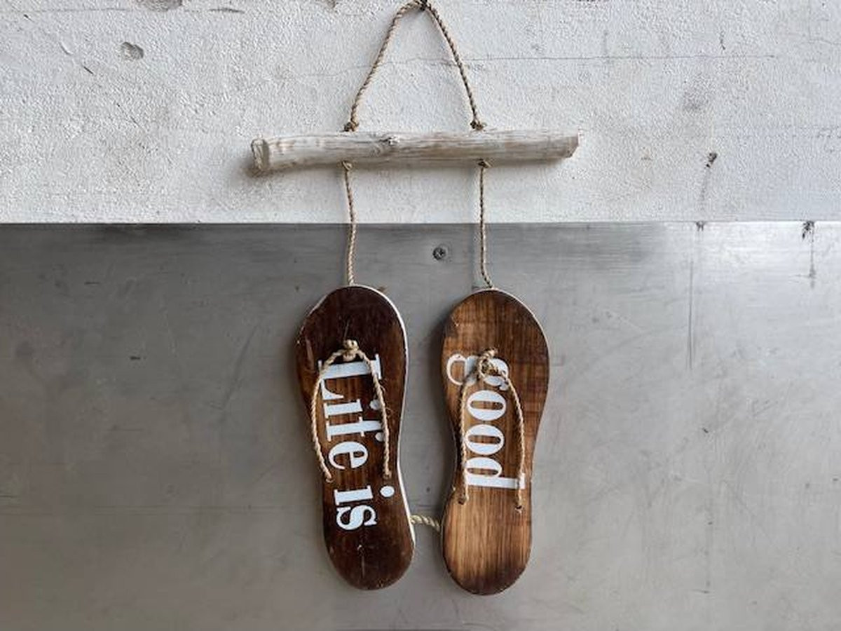 Slippers Life is Good voor volwassenen