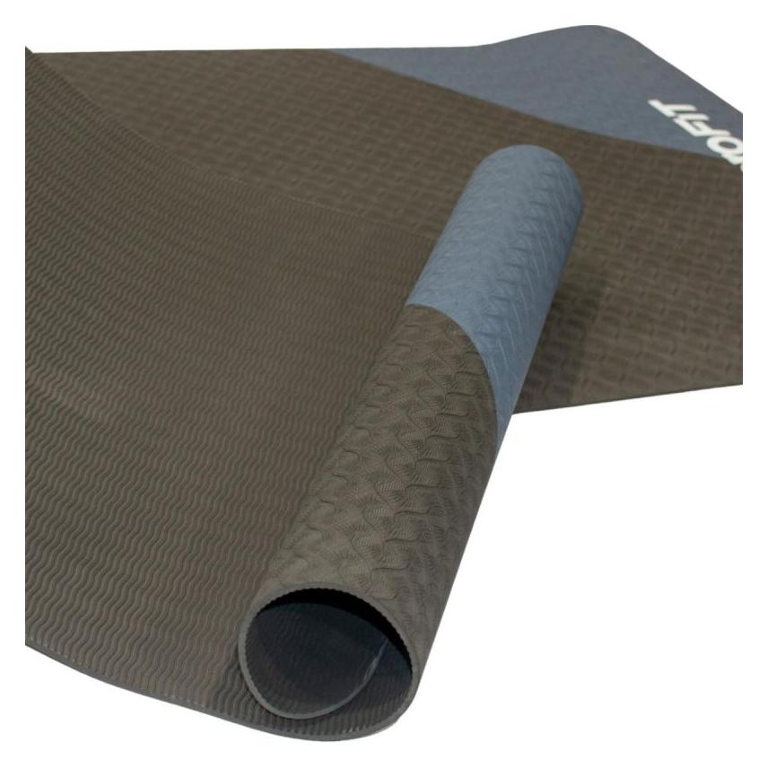 Enero Fit Mata Do Jogi I Fitness Tpe Antypoślizgowa Czarno-Niebieska (4 mm) (61777121)
