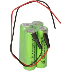Notleuchten-Akku NiMH 4,8V 1800mAh AA L2x2 Kabel 20cm