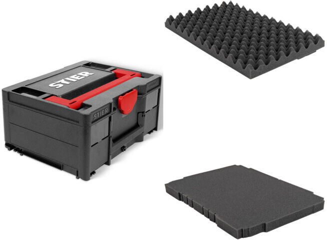 Set STIER Systainer³ II Black Edition + Bodenpolster für Systainer³, T-Loc, Classic + Deckelpolster genoppt für Systainer³, T-Loc, Classic