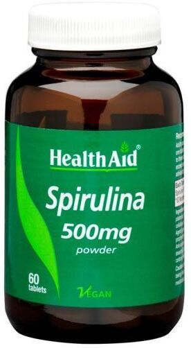 HealthAid Spirulina 500 mg Derived from Wild Herbs 60 Tablets