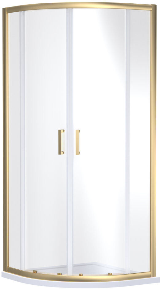 Nuie Rene 1900 x 800 x 800mm Quandrant Shower Enclosure Brushed Brass 190cm H X 78cm W X 78cm D
