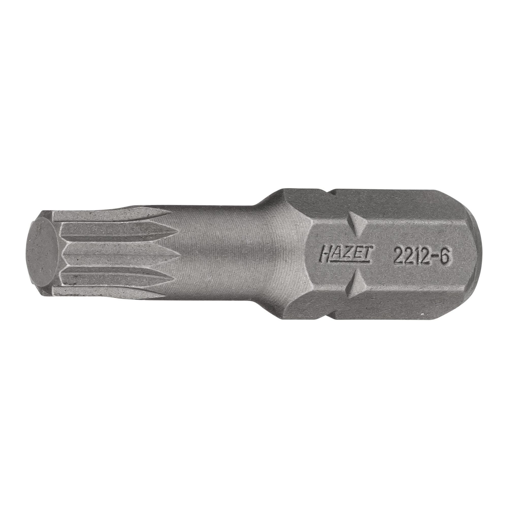HAZET Schraubendreher-Einsatz (Bit) 2212-6 M: 6 Sechskant massiv 8 (5/16"))