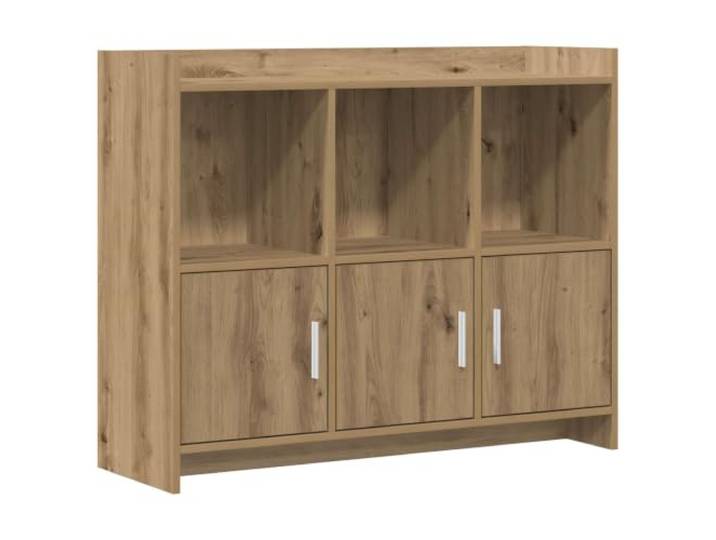KKgypkn Sideboard Artisan-Eiche 98,5 x 33 x 80 cm Holzwerkstoff Reichlich Stauraum, Metallgriffe, vielseitig für Esszimmer oder Wohnzimmer, einfache Reinigung