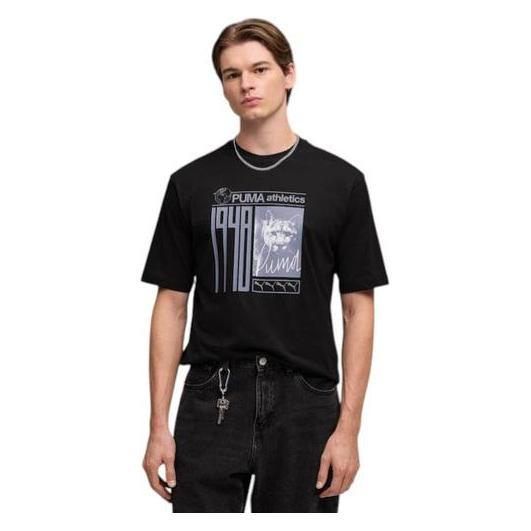 Puma Schwarzes T-Shirt Mit Grafik-Fotodruck (XL) (70051554)