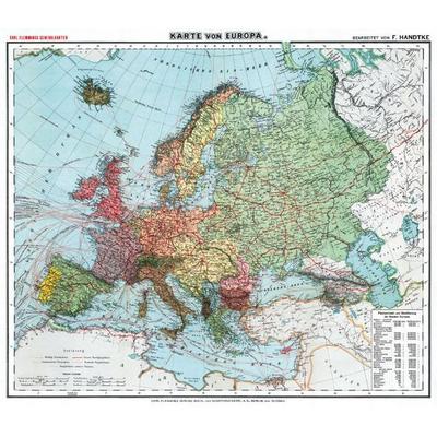 Historische Karte: Europa, um 1910 (Plano), Buch von Friedrich Handtke, Verlag Rockstuhl, 978-3-86777-286-0