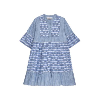 Sommerkleid DANAMADE "DANAMADE Dresses DRUNA", Mädchen, Gr. 158, blau, Obermaterial: 60% Baumwolle, 40% Polyester. Futter: 100% Baumwolle, Kleider Sommerkleid