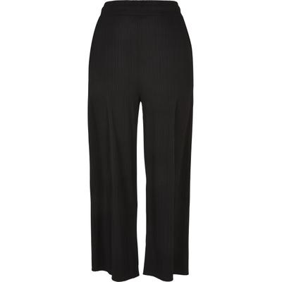 Culotte URBAN CLASSICS "Urban Classics Damen Ladies Straight Leg Rib Interlock Culotte", Damen, Gr. XXL, US-Größen, schwarz, 92% Polyester, 8% Elasthan, unifarben, normal, Hosen Culotte