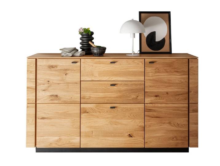 Woodroom Sideboard Zwettl (Wildeiche massiv geölt), Maße 157x86x42, Kommode, Wohnzimmerschrank, massiv
