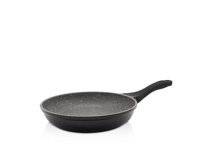 Bratpfanne KRÜGER Aluguss Pfanne Bacelona , schwarz, H:5cm Ø:24cm, Pfannen, Bratpfanne, für Induktions-Kochfelder geeignet