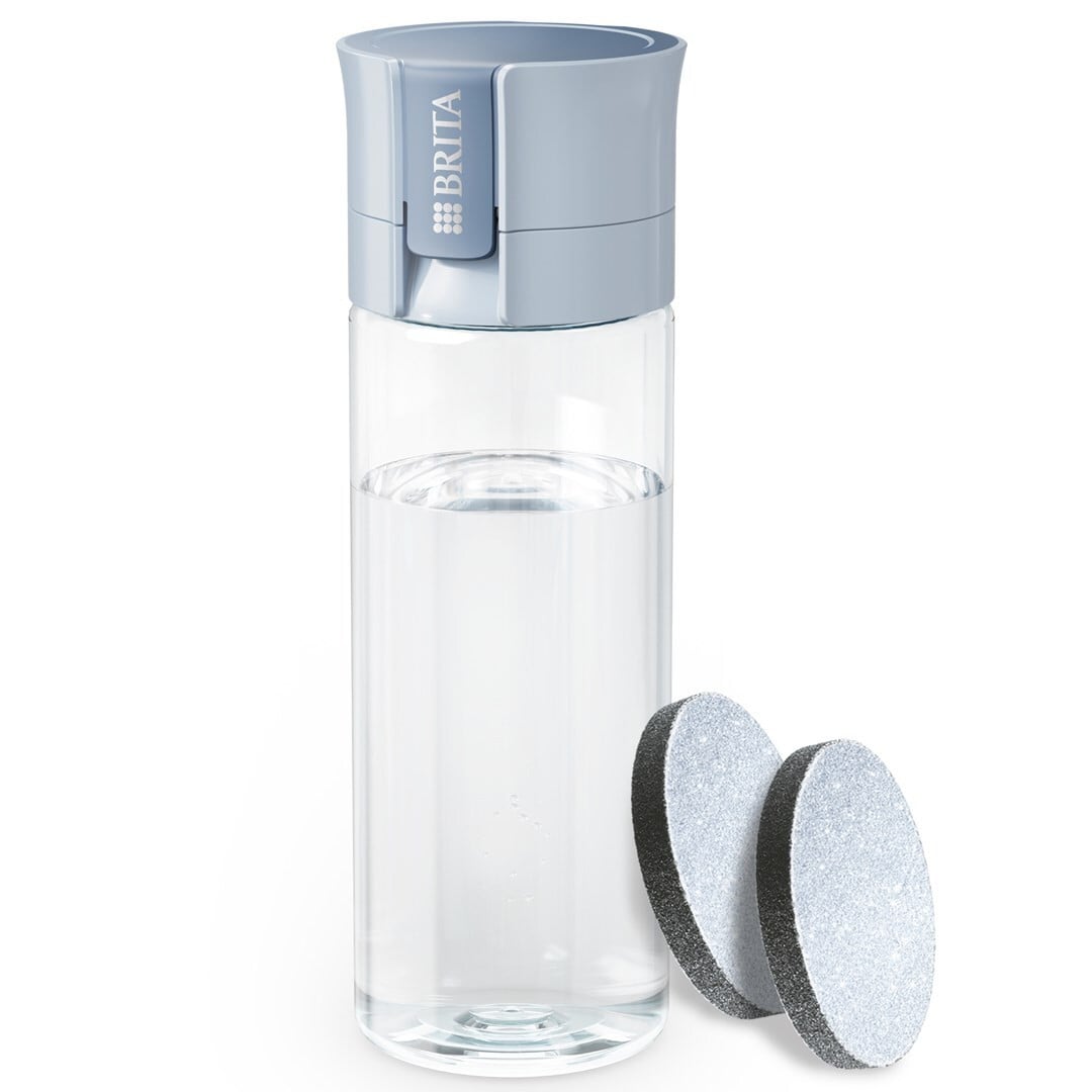 Brita Vital blauwe filterfles met twee filters