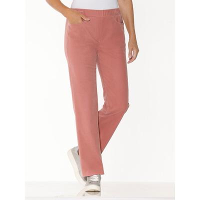 Samthose CLASSIC BASICS, Damen, Gr. 46, Normalgrößen, rosenholz, 80% Polyester, 20% Polyamid, unifarben, Hosen Samthose