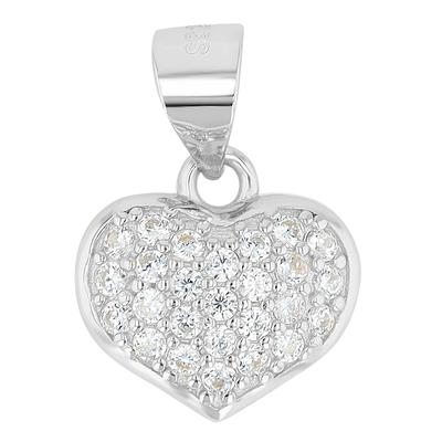 Herzanhänger AKZENT "Sua" aus 925 Sterlingsilber, rhodiniert, langlebig", silber (silberfarbig), Schmuckanhänger, Damen, Silber 925 (Sterlingsilber)