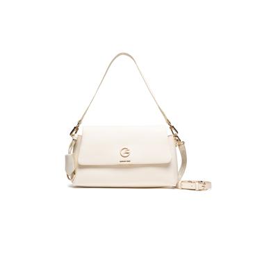 Schultertasche GATTINONI "Denise Flap Bag. Damen", Damen, Gr. B/H/T: 7cm x 21cm x 7cm onesize, weiß (milk), Polyurethan, Taschen Schultertasche, Schultertasche Damen, Abendtasche, Fashion, Lifestyle, Sale