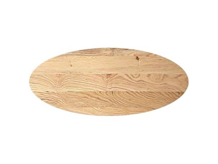 Kaorsrow Tischplatte Oval 140x60x2 cm Eiche Massivholz Couchtisch Ovale Ersatzarbeitsplatte aus naturbelassenem Eichenholz für Beistelltische im Wohnzimmer oder Büro.
