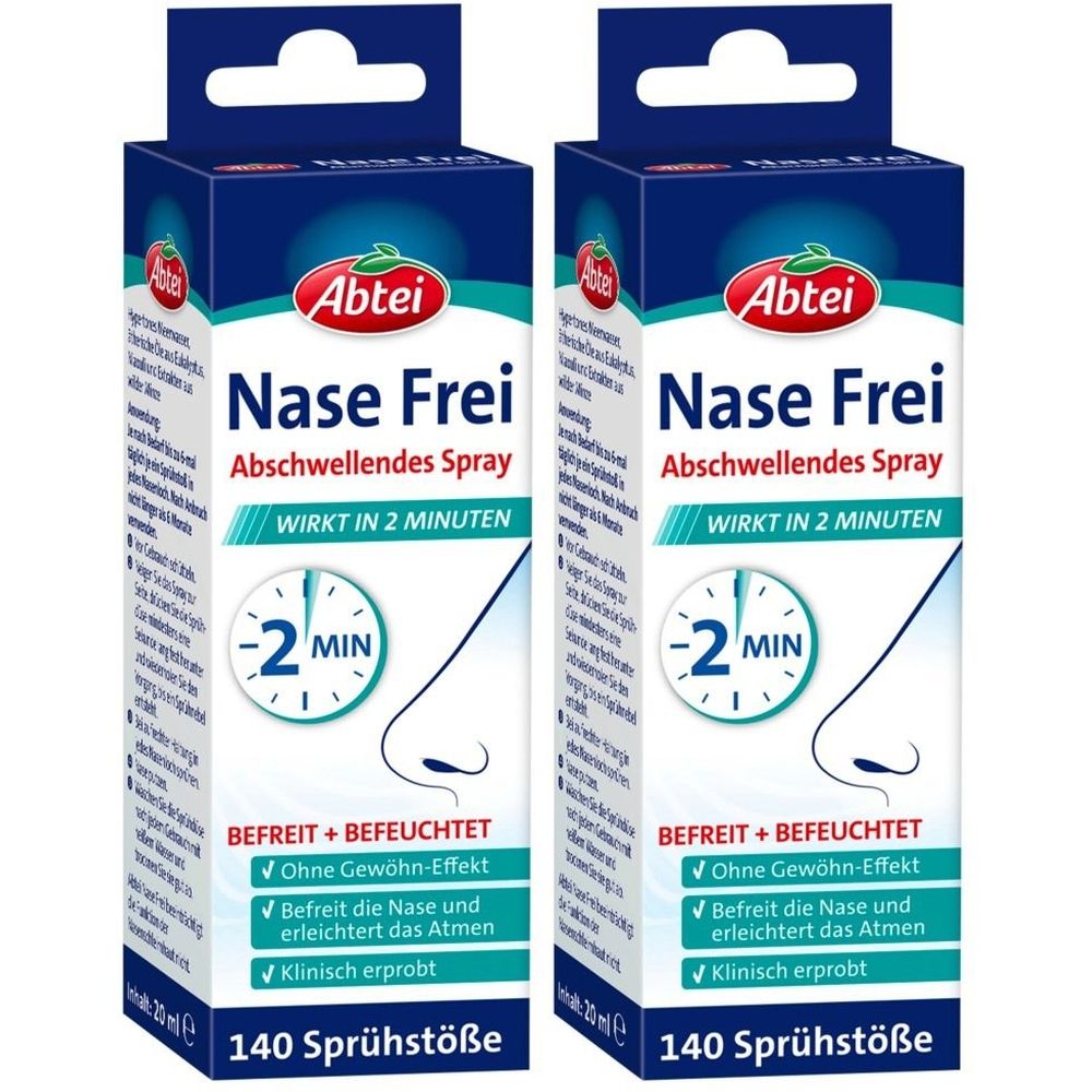 Abtei Nase Frei 2 min abschwellendes Spray 2x 2x20 ml