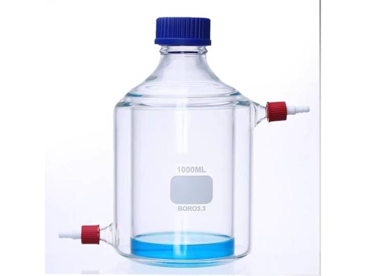 Doppelschichtige Rührflasche aus Borosilikatglas – magnetisches Rührgerät for photokatalytische Reaktionen(1000ml)