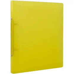 Ringbuch A5 gelb | 2-Ring Rundring-Mechanik, PP