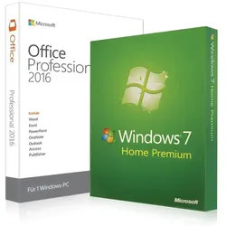 Windows 7 Home Premium + Office 2016 Professional + Lizenzschlüssel