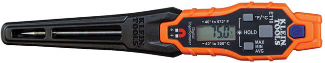 Klein Tools Thermomètre de poche -40 à 300 °C sonde en acier inoxydable (ET10)