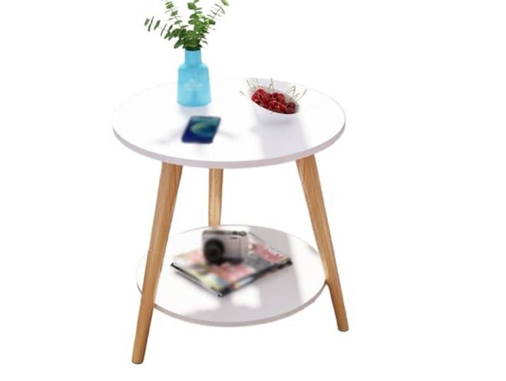 ksjdieunf Couchtisch Einfacher Kleiner runder Tisch, Couchtisch im europäischen Stil, Sofa-Beistelltisch, Balkontisch Tische for Wohnzimmer(B)