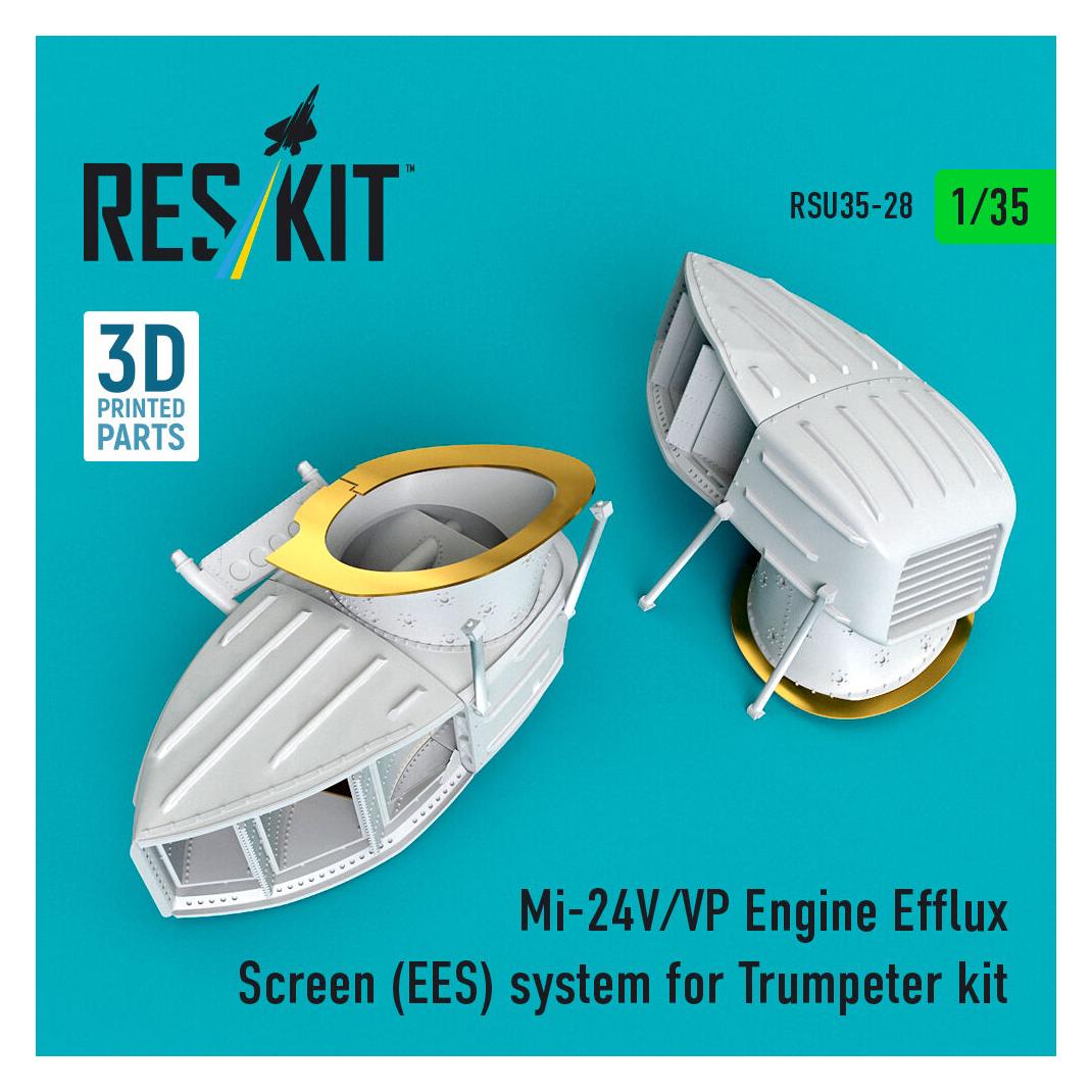 ResKit Mi-24 (V,VP) Engine Efflux Screen (EES) system for Trumpeter kit (3D Printed) (RSU35-0028)