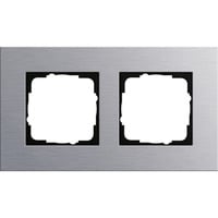Abdeckrahmen zwei fach Aluminium eloxiert aluminium, Retail
