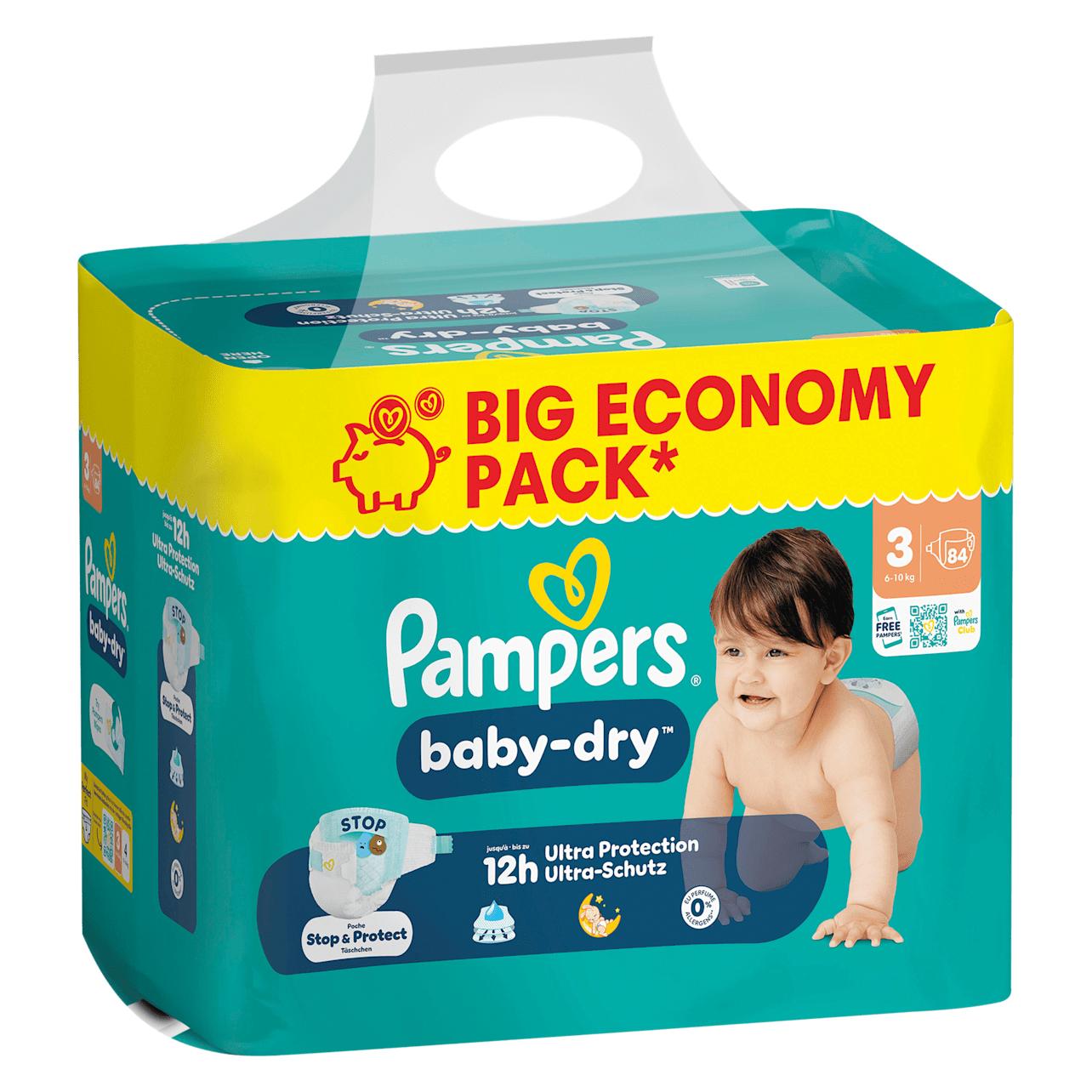 Pampers Baby Dry Gr.3 Midi 6-10kg Big Windeln Eco Pack 84 Stück (84 Stk.) (66627709)