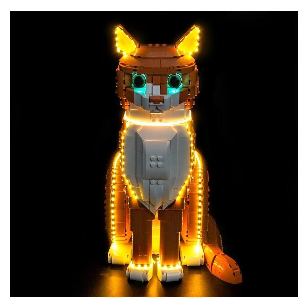 BrickBling LED Beleuchtungs-Set für LEGO 21376 Orangefarbene Katze (GC1369)