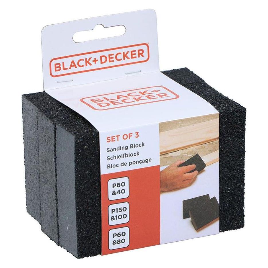 Black & Decker Schleifblock-Set 3-teilig, 3-fach sortiert (35503587)