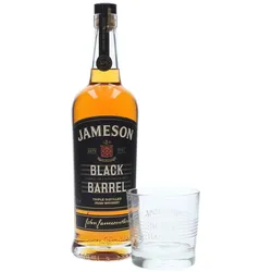Jameson Black Barrel - Triple Distilled Irish Whiskey - Geschenkset...