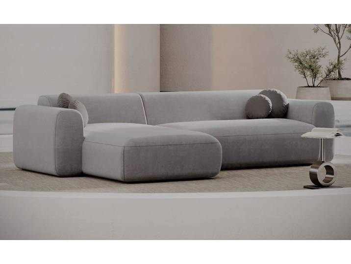 Ecksofa Cortegada L-Form aus Stoff Kurz