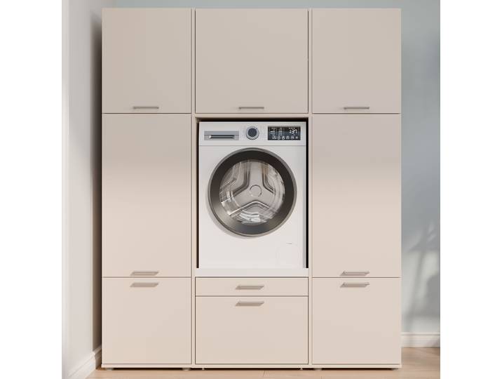 Hauswirtschaftsschrank Kombi I 167 x 201 x 68cm Beige/Kaschmir