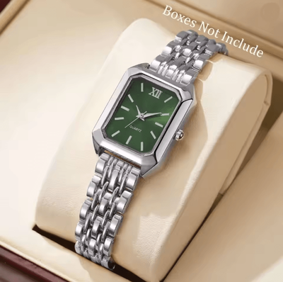 Inspire Essentials Rectangle Womens Quartz Watch Elegant Luxury Analog Style g