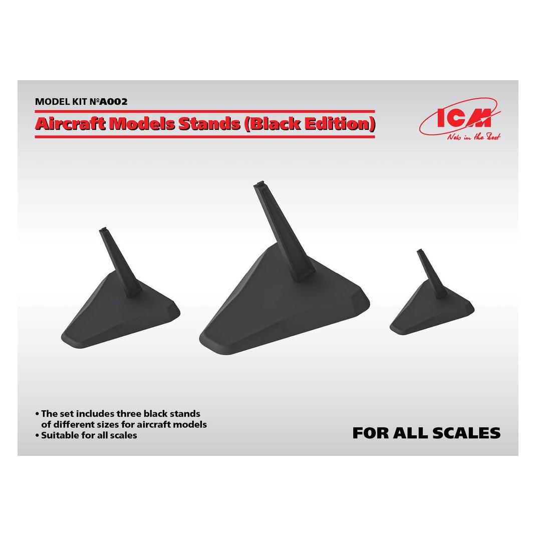ICM Aircraft Models Stands (Black Edition)(for 1:144, 1:72, 1:48 und 1:32) (A002)