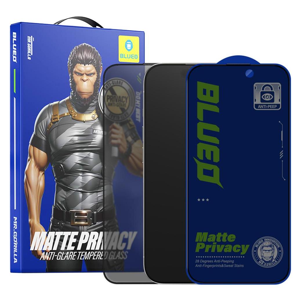 BlueO - Anti-Peep Glass - iPhone 15 Plus / iPhone 16 Plus - Matte Black (Apple iPhone 15 Plus, Apple iPhone 16 Plus) (60408516)