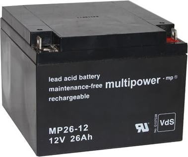 Multipower MP26-12 loodaccu, 12 volt, 26 Ah