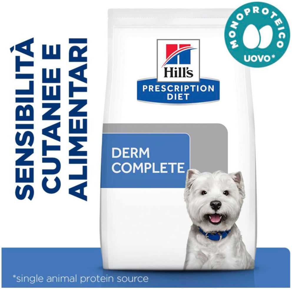 HILLS Hill's Prescription Diet Derm Complete Mini Alimento Secco per Cani 1KG