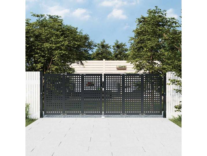 vidaXL Gartentor Anthrazit 300x100 cm Stahl